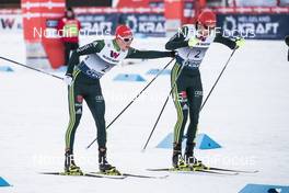 02.12.2017, Lillehammer, Norway (NOR): Eric Frenzel (GER), Johannes Rydzek (GER), (l-r)  - FIS world cup nordic combined, team HS100/4x5km, Lillehammer (NOR). www.nordicfocus.com. © Modica/NordicFocus. Every downloaded picture is fee-liable.