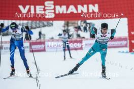 02.12.2017, Lillehammer, Norway (NOR): Eero Hirvonen (FIN), Jason Lamy Chappuis  (FRA), (l-r)  - FIS world cup nordic combined, team HS100/4x5km, Lillehammer (NOR). www.nordicfocus.com. © Modica/NordicFocus. Every downloaded picture is fee-liable.