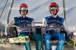 01.12.2017, Lillehammer, Norway (NOR): Manuel Faisst (GER), Vinzenz Geiger (GER), (l-r)  - FIS world cup nordic combined, training, Lillehammer (NOR). www.nordicfocus.com. © Rauschendorfer/NordicFocus. Every downloaded picture is fee-liable.