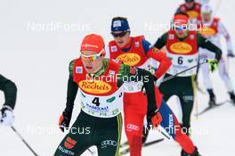 16.12.2017, Ramsau, Austria (AUT): Vinzenz Geiger (GER), Tomas Portyk (CZE), Fabian Riessle (GER), (l-r)  - FIS world cup nordic combined, individual gundersen HS96/10km, Ramsau (AUT). www.nordicfocus.com. © Rauschendorfer/NordicFocus. Every downloaded picture is fee-liable.