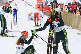 16.12.2017, Ramsau, Austria (AUT): Fabian Riessle (GER), Eric Frenzel (GER), (l-r)  - FIS world cup nordic combined, individual gundersen HS96/10km, Ramsau (AUT). www.nordicfocus.com. © Rauschendorfer/NordicFocus. Every downloaded picture is fee-liable.