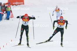 16.12.2017, Ramsau, Austria (AUT): Eric Frenzel (GER), Fabian Riessle (GER), (l-r)  - FIS world cup nordic combined, individual gundersen HS96/10km, Ramsau (AUT). www.nordicfocus.com. © Rauschendorfer/NordicFocus. Every downloaded picture is fee-liable.