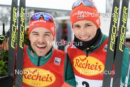 16.12.2017, Ramsau, Austria (AUT): Fabian Riessle (GER), Eric Frenzel (GER) - FIS world cup nordic combined, individual gundersen HS96/10km, Ramsau (AUT). www.nordicfocus.com. © Rauschendorfer/NordicFocus. Every downloaded picture is fee-liable.