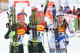 16.12.2017, Ramsau, Austria (AUT): Fabian Riessle (GER), Eric Frenzel (GER), Jan Schmid (NOR), (l-r)  - FIS world cup nordic combined, individual gundersen HS96/10km, Ramsau (AUT). www.nordicfocus.com. © Rauschendorfer/NordicFocus. Every downloaded picture is fee-liable.