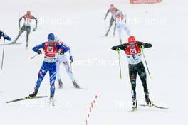 17.12.2017, Ramsau, Austria (AUT): Alessandro Pittin (ITA), Fabian Riessle (GER), (l-r)  - FIS world cup nordic combined, individual gundersen HS96/10km, Ramsau (AUT). www.nordicfocus.com. © Rauschendorfer/NordicFocus. Every downloaded picture is fee-liable.