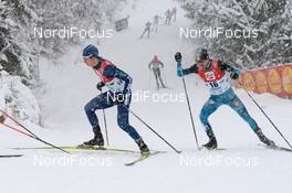 17.12.2017, Ramsau, Austria (AUT): Go Yamamoto (JPN), Maxime Laheurte (FRA) - FIS world cup nordic combined, individual gundersen HS96/10km, Ramsau (AUT). www.nordicfocus.com. © Rauschendorfer/NordicFocus. Every downloaded picture is fee-liable.