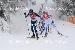 17.12.2017, Ramsau, Austria (AUT): Akito Watabe (JPN), Magnus Hovdal Moan (NOR), (l-r)  - FIS world cup nordic combined, individual gundersen HS96/10km, Ramsau (AUT). www.nordicfocus.com. © Rauschendorfer/NordicFocus. Every downloaded picture is fee-liable.