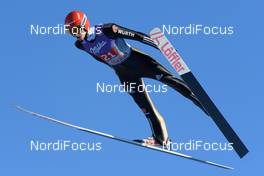 01.01.2017, Garmisch, Germany (GER): Karl Geiger (GER) - FIS world cup ski jumping, four hills tournament, individual HS140, Garmisch (GER). www.nordicfocus.com. © Rauschendorfer/NordicFocus. Every downloaded picture is fee-liable.