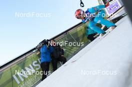 03.01.2017, Innsbruck, Austria (AUT): Vincent Descombes Sevoie (FRA) - FIS world cup ski jumping, four hills tournament, training, Innsbruck (AUT). www.nordicfocus.com. © Rauschendorfer/NordicFocus. Every downloaded picture is fee-liable.