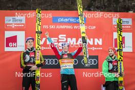 24.03.2017, Planica, Slovenia (SLO): Andreas Wellinger (GER), Stefan Kraft (AUT), Markus Eisenbichler (GER), (l-r) - FIS world cup ski flying, individual HS225, Planica (SLO). www.nordicfocus.com. © Modica/NordicFocus. Every downloaded picture is fee-liable.