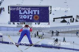 24.02.2017, Lahti, Finland (FIN): Dimitry Vassiliev (RUS) - FIS nordic world ski championships, ski jumping, individual HS100, Lahti (FIN). www.nordicfocus.com. © Thibaut/NordicFocus. Every downloaded picture is fee-liable.