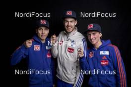 26.03.2017, Planica, Slovenja (SLO): Johan Andre Forfang (NOR), Andreas Stjernen (NOR), Anders Fannemel (NOR), (l-r)  - FIS nordic world ski championships, ski jumping, medals, Lahti (FIN). www.nordicfocus.com. © Modica/NordicFocus. Every downloaded picture is fee-liable.