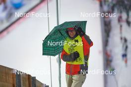 10.12.2017, Titisee-Neustadt, Germany (GER): assistant waiting for the start of the jump  - FIS world cup ski jumping, individual HS142, Titisee-Neustadt (GER). www.nordicfocus.com. © Rauschendorfer/NordicFocus. Every downloaded picture is fee-liable.