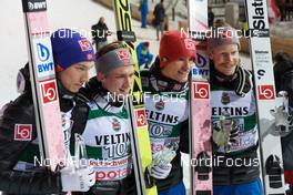 09.12.2017, Titisee-Neustadt, Germany (GER): Johann Andre Forfang (NOR), Anders Fannemel (NOR), Daniel Andre Tande (NOR), Robert Johansson (NOR), (l-r)  - FIS world cup ski jumping, team HS142, Titisee-Neustadt (GER). www.nordicfocus.com. © Rauschendorfer/NordicFocus. Every downloaded picture is fee-liable.