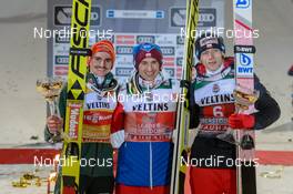 30.12.2017, Oberstdorf, Germany (GER): Richard Freitag (GER), Kamil Stoch (POL), Dawid Kubacki (POL), (l-r) - FIS world cup ski jumping, four hills tournament, individual HS137, Oberstdorf (GER). www.nordicfocus.com. © Rauschendorfer/NordicFocus. Every downloaded picture is fee-liable.