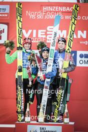 05.02.2017, Hinzenbach, Austria (AUT): Carina Vogt (GER), Sara Takanashi (JPN), Maren Lundby (NOR), (l-r) - FIS world cup ski jumping ladies, individual HS94, Hinzenbach (AUT). www.nordicfocus.com. © Modica/NordicFocus. Every downloaded picture is fee-liable.