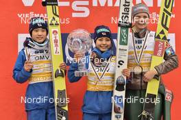12.03.2017, Oslo, Norway (NOR): Yuki Ito (JPN), Sara Takanashi (JPN), Maren Lundby (NOR), (l-r) - FIS world cup ski jumping ladies, individual HS134, Oslo (NOR). www.nordicfocus.com. © Thibaut/NordicFocus. Every downloaded picture is fee-liable.