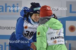 24.02.2017, Lahti, Finland (FIN): Carina Vogt (GER), Yuki Ito (JPN) - FIS nordic world ski championships, ski jumping ladies, individual HS100, Lahti (FIN). www.nordicfocus.com. © Thibaut/NordicFocus. Every downloaded picture is fee-liable.