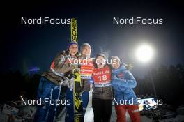17.12.2017, Hinterzarten, Germany (GER): AnnaOdine Stroem (NOR), Silje Opseth (NOR), Thea Sofie Kleven (NOR), Maren Lundby (NOR) - FIS world cup ski jumping ladies, individual HS108, Hinterzarten (GER). www.nordicfocus.com. © Tumashov/NordicFocus. Every downloaded picture is fee-liable.