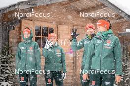 16.12.2017, Hinterzarten, Germany (GER): Carina Vogt (GER), Juliane Seyfarth (GER), Svenja Wuerth (GER), Katharina Althaus (GER) - FIS world cup ski jumping ladies, team HS108, Hinterzarten (GER). www.nordicfocus.com. © Tumashov/NordicFocus. Every downloaded picture is fee-liable.