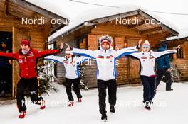 16.12.2017, Hinterzarten, Germany (GER): Bianca Elena Stefanuta (ROU), Andreea Diana Trambitas (ROU), Carina Alexandra Militaru (ROU), Daniela Haralambie (ROU) - FIS world cup ski jumping ladies, team HS108, Hinterzarten (GER). www.nordicfocus.com. © Tumashov/NordicFocus. Every downloaded picture is fee-liable.