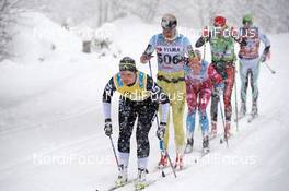 14.01.2017, Seefeld, Austria (AUT): Britta Johansson Norgren (SWE), Astrid Oeyre Slind (NOR), Emilia Lindstedt (SWE), Katerina Smutna (CZE), (l-r)  - Visma Ski Classics Kaiser Maximilian Lauf, Seefeld (AUT). www.nordicfocus.com. © Rauschendorfer/NordicFocus. Every downloaded picture is fee-liable.