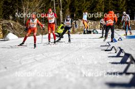 22.01.2017, Lienz, Austria (AUT): Jeremie Millereau (FRA), Thomas Chambellant (FRA), Antoine Agnellet (FRA), (l-r)  - FIS Marathon Cup Dolomitenlauf, Lienz (AUT). www.nordicfocus.com. © Bragotto/NordicFocus. Every downloaded picture is fee-liable.