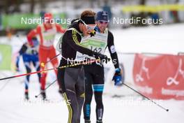 05.02.2017, Oberammergau, Germany (GER): Max Olex (GER), Bastien Buttin (FRA), (l-r)  - FIS Worldloppet Cup Koenig Ludwig Lauf, Oberammergau (GER). www.nordicfocus.com. © Rauschendorfer/NordicFocus. Every downloaded picture is fee-liable.