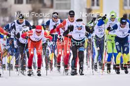 12.02.2017, Morez, France (FRA): Toni Livers (SUI), Jean Marc Gaillard (FRA), Robin Duvillard (FRA) - FIS Marathon Cup LaTransjurassienne, Morez (FRA). www.nordicfocus.com. © Thibaut/NordicFocus. Every downloaded picture is fee-liable.