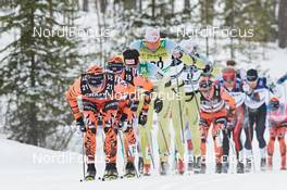 05.03.2017, Mora, Sweden (SWE): Petter Eliassen (NOR), Kjetil Dammen (NOR), Tore Bjoerseth Berdal (NOR), Mats Jakobsson, (l-r)  - Ski Classics Vasaloppet, Mora (SWE). www.nordicfocus.com. © Rauschendorfer/NordicFocus. Every downloaded picture is fee-liable.