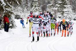 05.03.2017, Mora, Sweden (SWE): Vetle Thyli (NOR), Vegard Vinje (NOR), Morten Eide Pedersen (NOR), (l-r) at the first sprint in Mangsbodarna - Ski Classics Vasaloppet, Mora (SWE). www.nordicfocus.com. © Rauschendorfer/NordicFocus. Every downloaded picture is fee-liable.