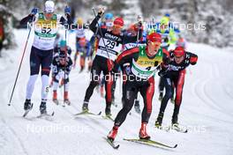 05.03.2017, Mora, Sweden (SWE): Rikard Tynell (SWE), Snorri Einarsson (ISL), Oeyvind Moen Fjeld (NOR), Anders Aukland (NOR), (l-r) at the first sprint in Mangsbodarna - Ski Classics Vasaloppet, Mora (SWE). www.nordicfocus.com. © Rauschendorfer/NordicFocus. Every downloaded picture is fee-liable.