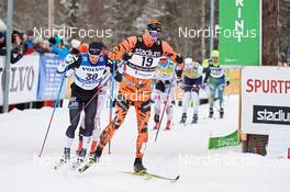05.03.2017, Mora, Sweden (SWE): Fredrik Bystroem (SWE), Kjetil Dammen (NOR), (l-r)  - Ski Classics Vasaloppet, Mora (SWE). www.nordicfocus.com. © Rauschendorfer/NordicFocus. Every downloaded picture is fee-liable.