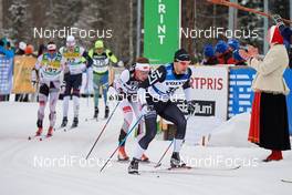 05.03.2017, Mora, Sweden (SWE): Simen Oestensen (NOR), Fredrik Bystroem (SWE), (l-r)  - Ski Classics Vasaloppet, Mora (SWE). www.nordicfocus.com. © Rauschendorfer/NordicFocus. Every downloaded picture is fee-liable.
