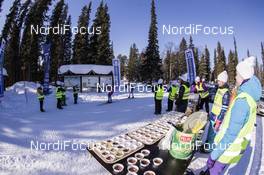 08.04.2017, Levi, Finland (FIN): Event Feature: refreshment station at km 35 - Visma Ski Classics Yllaes-Levi, Levi (FIN). www.nordicfocus.com. © Manzoni/NordicFocus. Every downloaded picture is fee-liable.