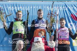 08.04.2017, Levi, Finland (FIN): Andreas Nygaard (NOR), Petter Eliassen (NOR), Stian Hoelgaard (NOR), (l-r) - Visma Ski Classics Yllaes-Levi, Levi (FIN). www.nordicfocus.com. © Manzoni/NordicFocus. Every downloaded picture is fee-liable.