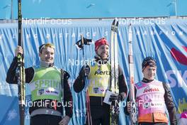 08.04.2017, Levi, Finland (FIN): Andreas Nygaard (NOR), Tord Asle Gjerdalen (NOR), Stian Hoelgaard (NOR), (l-r) - Visma Ski Classics Yllaes-Levi, Levi (FIN). www.nordicfocus.com. © Manzoni/NordicFocus. Every downloaded picture is fee-liable.