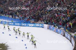 06.01.2018, Oberhof, Germany (GER): Event Feature: Prerunners with Fans -  IBU world cup biathlon, pursuit women, Oberhof (GER). www.nordicfocus.com. © Manzoni/NordicFocus. Every downloaded picture is fee-liable.