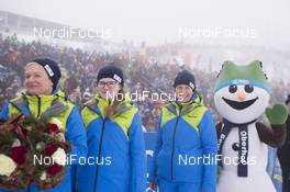 07.01.2018, Oberhof, Germany (GER): Event Feature: the mascot of Oberhof "Flocke" -  IBU world cup biathlon, relay women, Oberhof (GER). www.nordicfocus.com. © Manzoni/NordicFocus. Every downloaded picture is fee-liable.