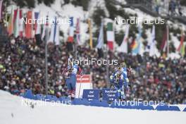 04.01.2018, Oberhof, Germany (GER): Synnoeve Solemdal (NOR), Iryna Kryuko (BLR), (l-r) -  IBU world cup biathlon, sprint women, Oberhof (GER). www.nordicfocus.com. © Manzoni/NordicFocus. Every downloaded picture is fee-liable.