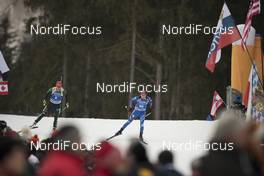 11.01.2018, Ruhpolding, Germany (GER): Denise Herrmann (GER), Nicole Gontier (ITA), (l-r) -  IBU world cup biathlon, individual women, Ruhpolding (GER). www.nordicfocus.com. © Manzoni/NordicFocus. Every downloaded picture is fee-liable.