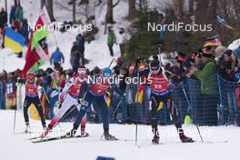 14.01.2018, Ruhpolding, Germany (GER): Weronika Nowakowska (POL), Yuliia Dzhima (UKR), Selina Gasparin (SUI), (l-r) -  IBU world cup biathlon, mass women, Ruhpolding (GER). www.nordicfocus.com. © Manzoni/NordicFocus. Every downloaded picture is fee-liable.
