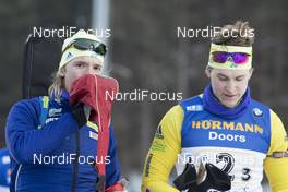 12.01.2018, Ruhpolding, Germany (GER): Sebastian Samuelsson (SWE), Martin Ponsiluoma (SWE), (l-r) -  IBU world cup biathlon, relay men, Ruhpolding (GER). www.nordicfocus.com. © Manzoni/NordicFocus. Every downloaded picture is fee-liable.
