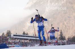 12.01.2018, Ruhpolding, Germany (GER): Dominik Windisch (ITA) -  IBU world cup biathlon, relay men, Ruhpolding (GER). www.nordicfocus.com. © Manzoni/NordicFocus. Every downloaded picture is fee-liable.