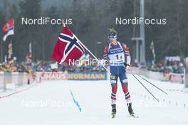 12.01.2018, Ruhpolding, Germany (GER): Johannes Thingnes Boe (NOR) -  IBU world cup biathlon, relay men, Ruhpolding (GER). www.nordicfocus.com. © Manzoni/NordicFocus. Every downloaded picture is fee-liable.