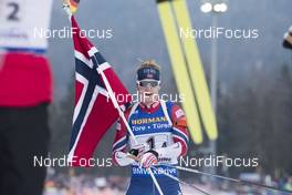 12.01.2018, Ruhpolding, Germany (GER): Johannes Thingnes Boe (NOR) -  IBU world cup biathlon, relay men, Ruhpolding (GER). www.nordicfocus.com. © Manzoni/NordicFocus. Every downloaded picture is fee-liable.