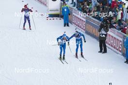 12.01.2018, Ruhpolding, Germany (GER): Leif Nordgren (USA), Lowell Bailey (USA), (l-r) -  IBU world cup biathlon, relay men, Ruhpolding (GER). www.nordicfocus.com. © Manzoni/NordicFocus. Every downloaded picture is fee-liable.