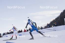 12.01.2018, Ruhpolding, Germany (GER): Andrzej Nedza-Kubiniec (POL), Kalev Ermits (EST), (l-r) -  IBU world cup biathlon, relay men, Ruhpolding (GER). www.nordicfocus.com. © Manzoni/NordicFocus. Every downloaded picture is fee-liable.