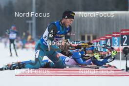 12.01.2018, Ruhpolding, Germany (GER): Antonin Guigonnat (FRA) -  IBU world cup biathlon, relay men, Ruhpolding (GER). www.nordicfocus.com. © Manzoni/NordicFocus. Every downloaded picture is fee-liable.