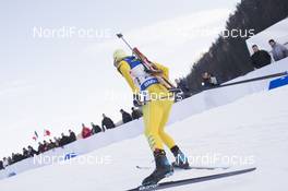 12.01.2018, Ruhpolding, Germany (GER): Sebastian Samuelsson (SWE) -  IBU world cup biathlon, relay men, Ruhpolding (GER). www.nordicfocus.com. © Manzoni/NordicFocus. Every downloaded picture is fee-liable.